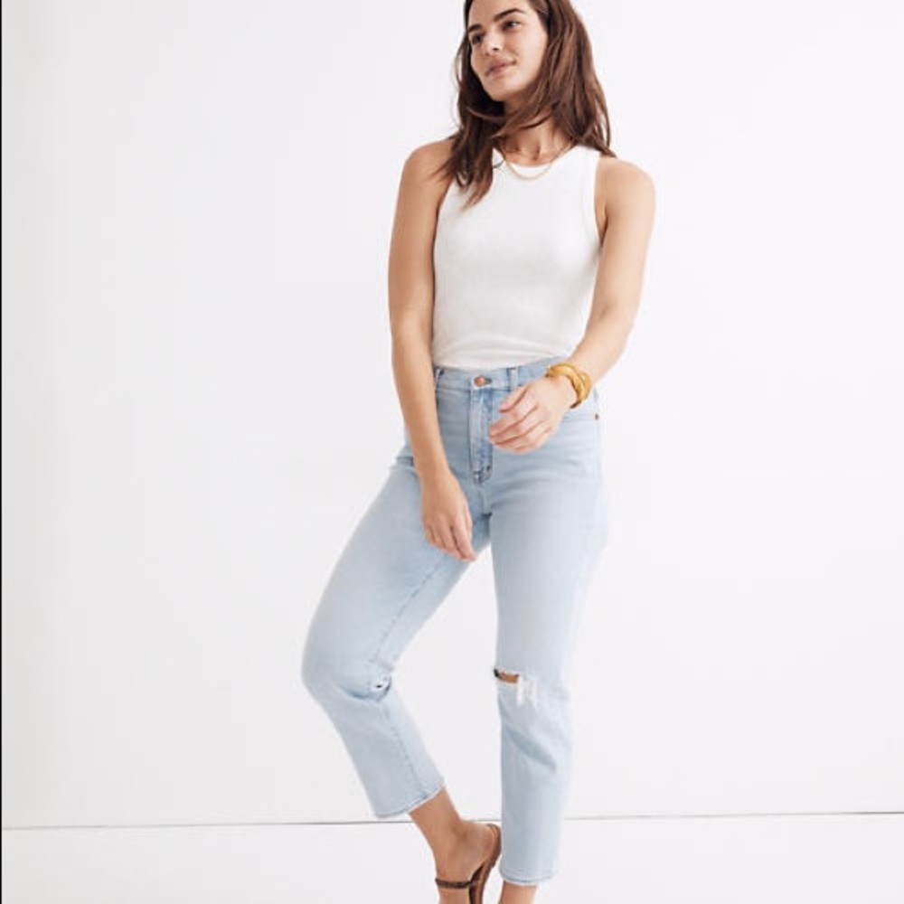 NWT Madewell Mid-Rise Classic Straight Jeans